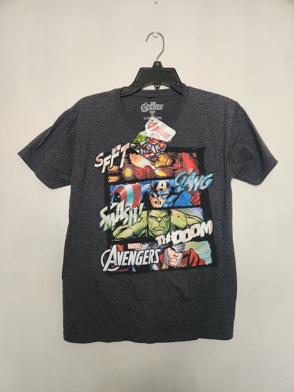 Marvel The Avengers New Shirt  For Boy Gray Color Size Large (10/12)